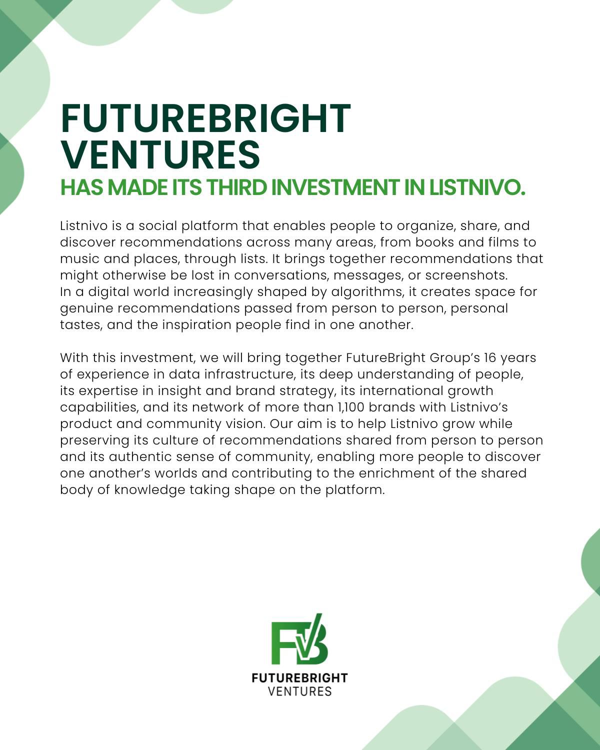 FutureBright Ventures & Listnivo