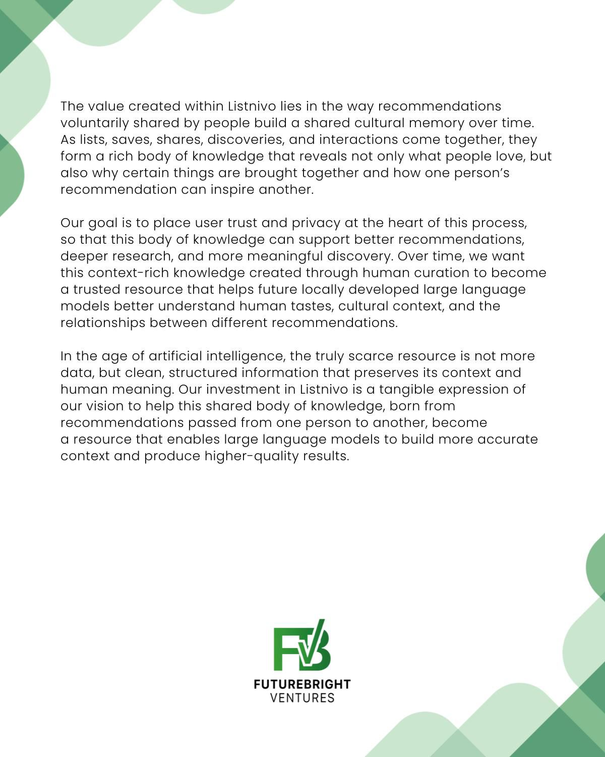 FutureBright Ventures & Listnivo